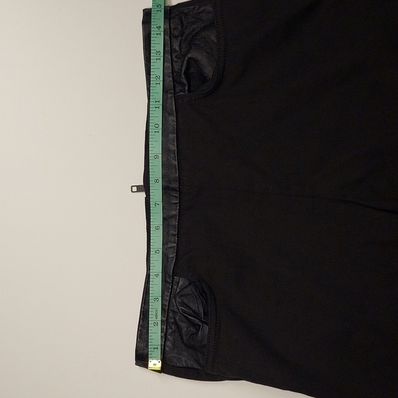 J. Crew Black Dannie Jeans with Faux Leather Top Size 8 - Picture 7 of 13